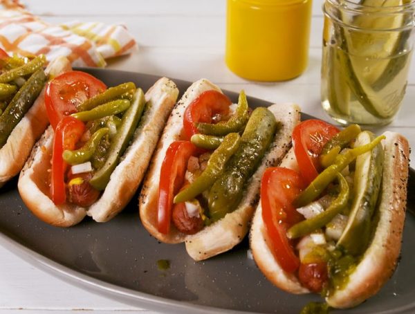 Chicago Style Hot Dogs.