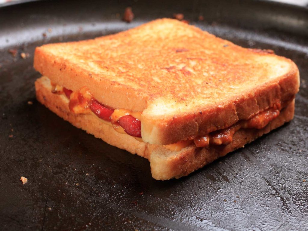 Chili Cheese Dog Grilled Cheese.