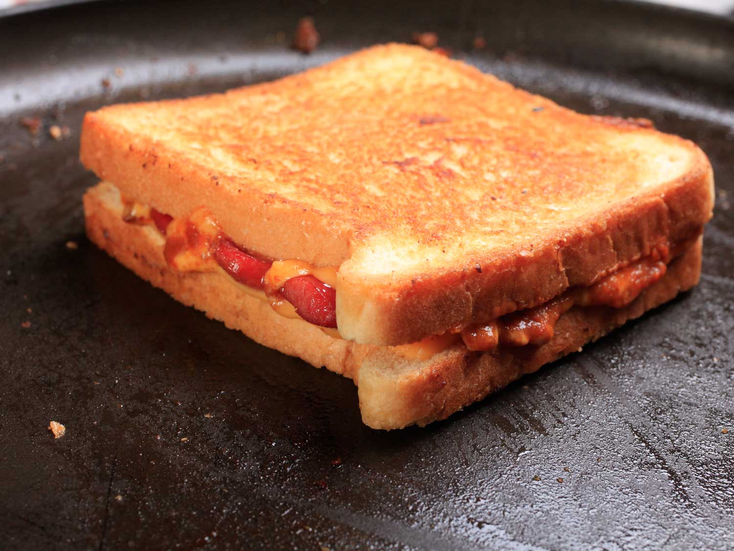 Chili Cheese Hot Dog Grilled Cheese