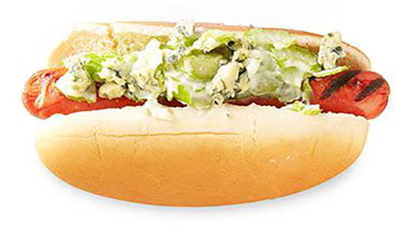 Spicy Blue Cheese Dogs Recipe.