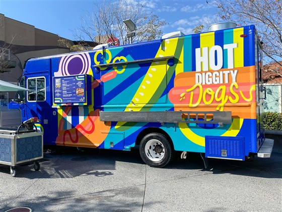 The Hot Diggity Dogs food truck is named after the song Mickey and friends dance to at the end of each "Mickey Mouse Clubhouse" episode.Terri Peters
