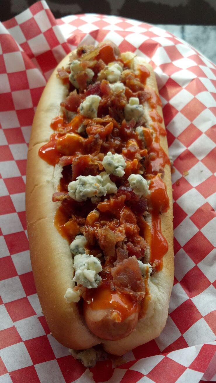 Buffalo Sauce Hot Dog