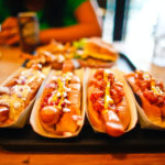 hot dog on sandwiches.