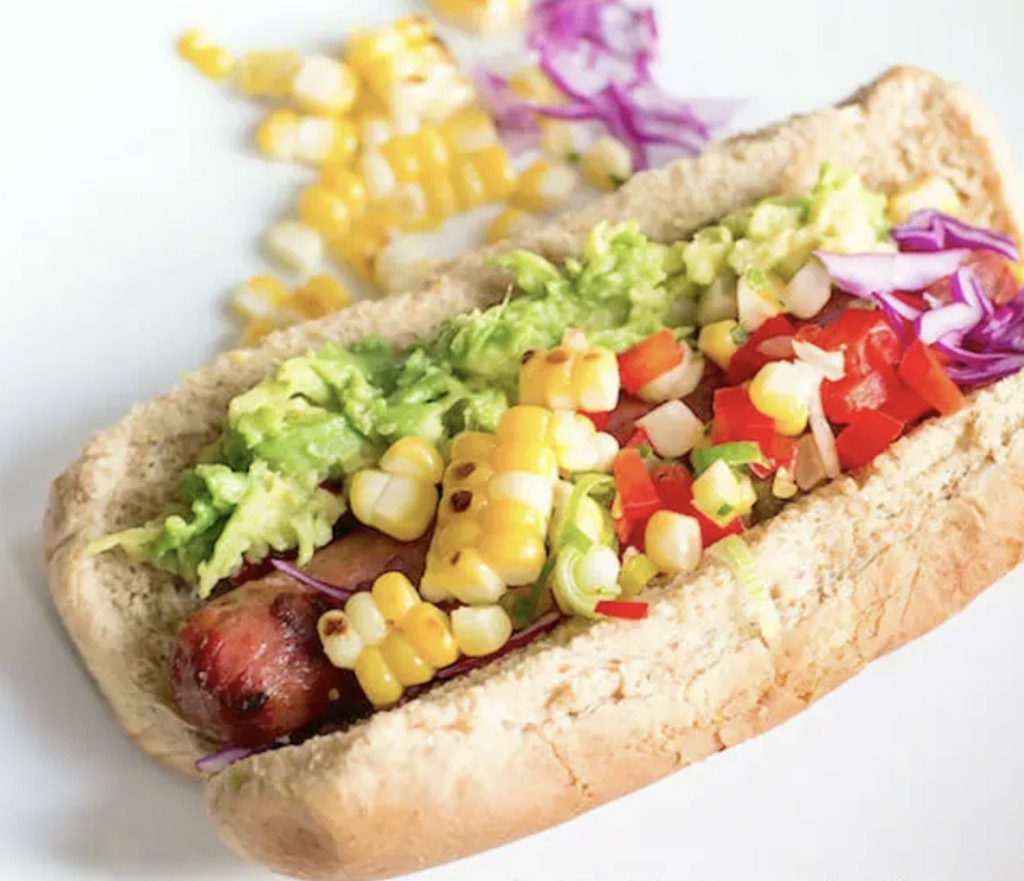 Sweetcorn Salsa Hot Dog