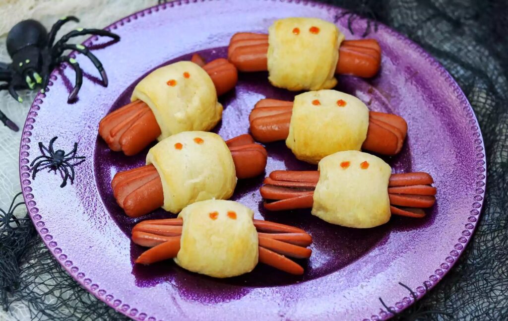 Spider Halloween Hot Dogs