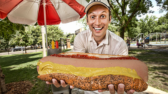 Guinness World Record Largest Hot Dog.