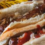 Sauerkraut On Hot Dog.