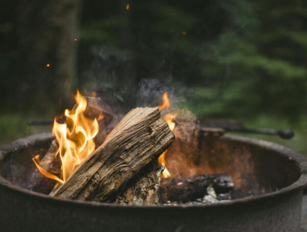 Cooking Campfire Hot Dogs.